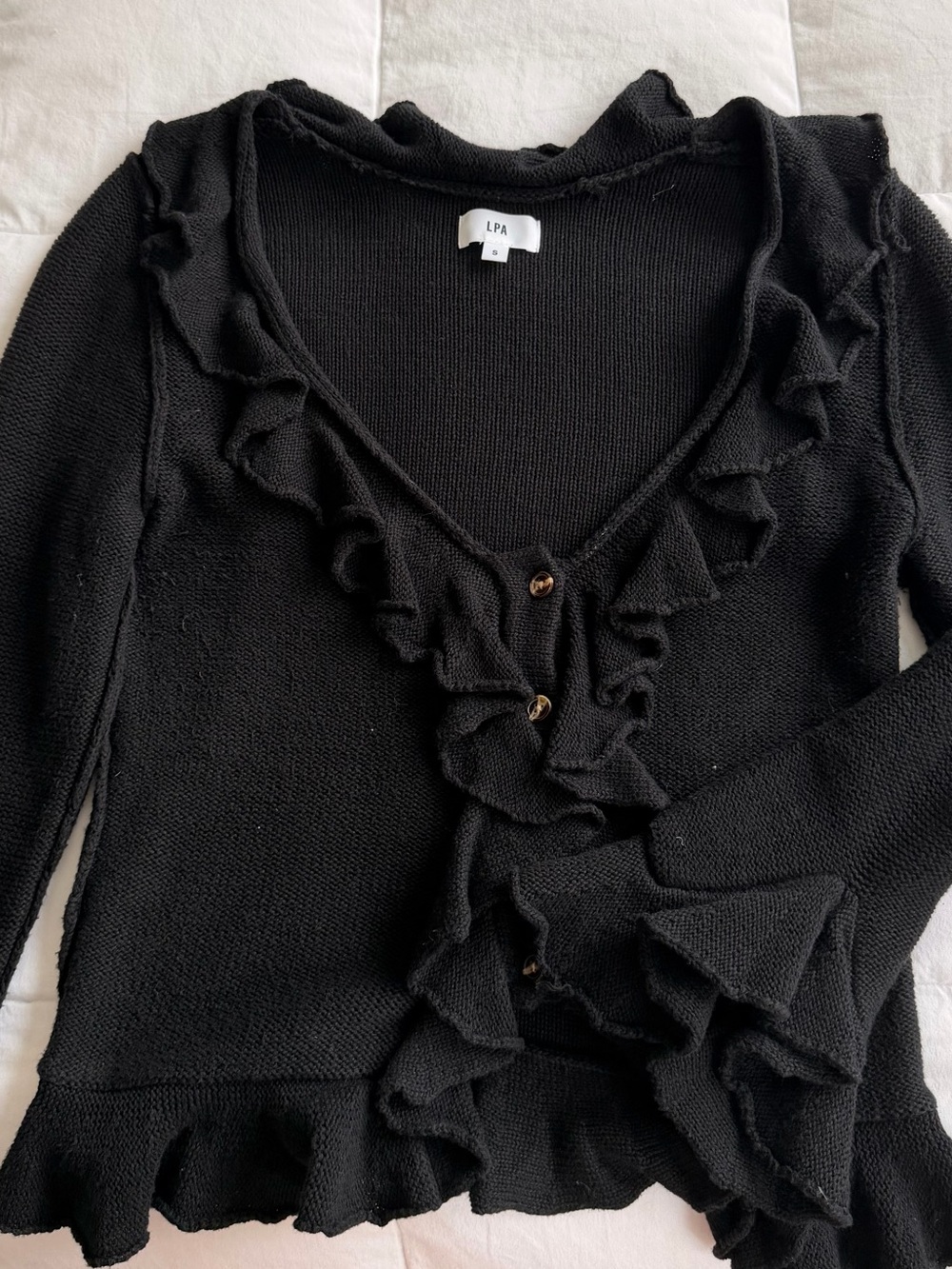 Ruffle Sweater Cardigan LPA